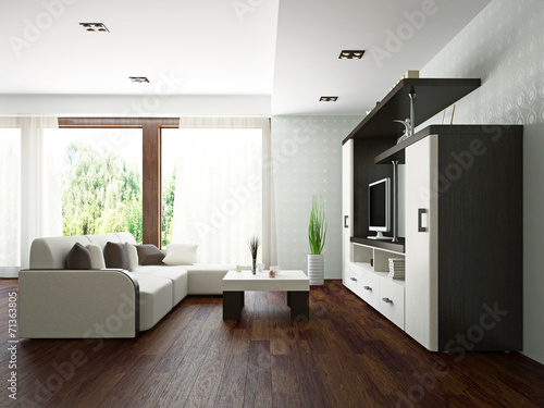 Livingroom with furniture