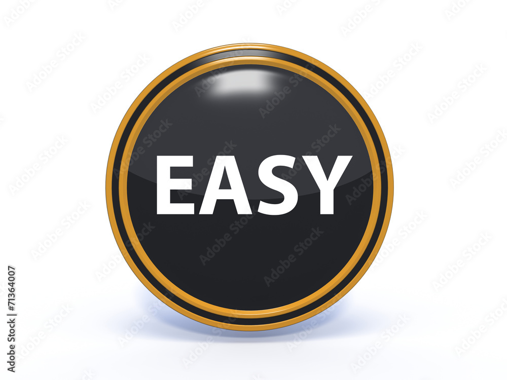easy circular icon on white background easy circular icon on white background