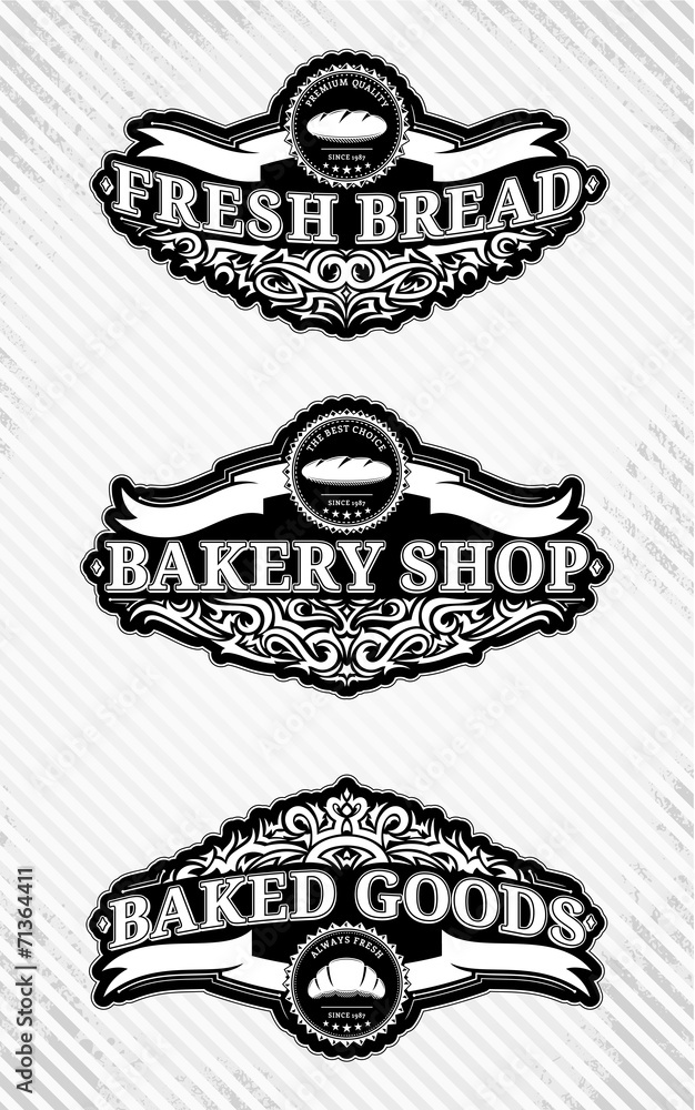 Fototapeta premium Bakery Labels Templates