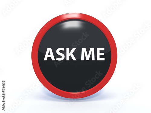 Free Download ask me circular icon on white background - GFXLoad