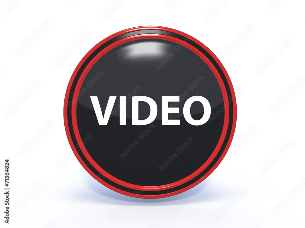 video circular icon on white background video circular icon on white background