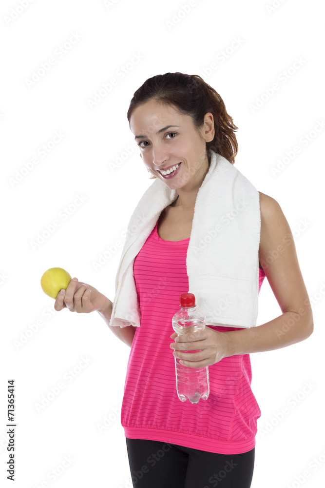 Fitness woman eating healthy during diet Fitness woman eating healthy during diet
