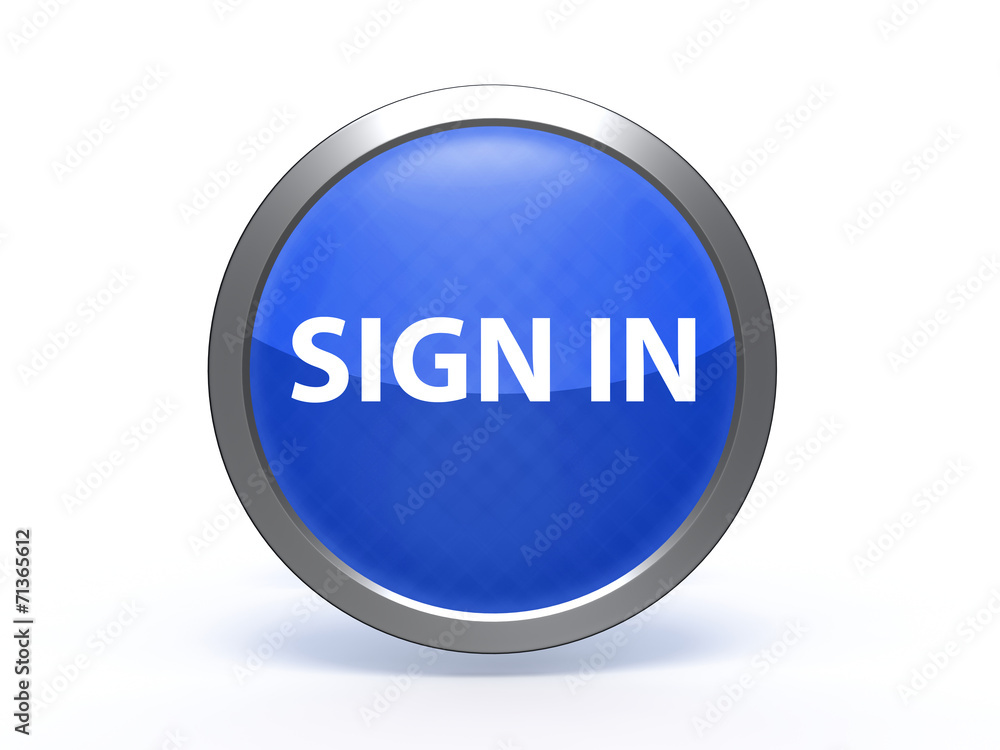 sign in circular icon on white background sign in circular icon on white background