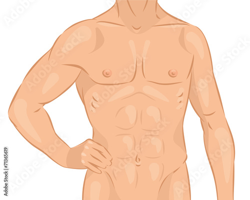 Naked male body