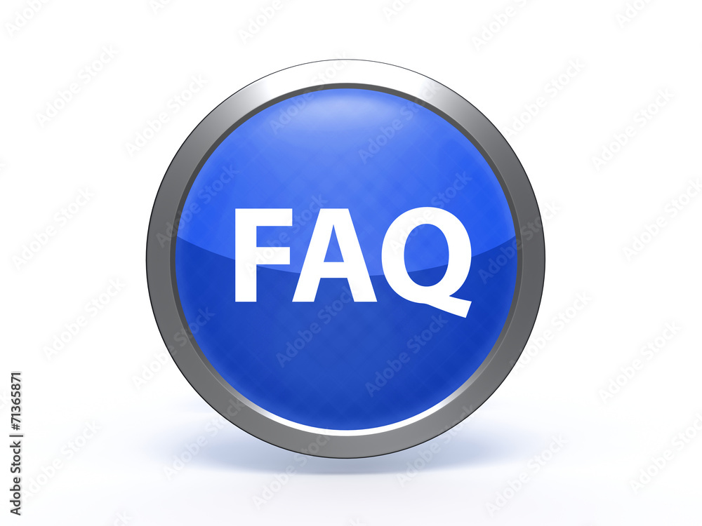 faq circular icon on white background faq circular icon on white background
