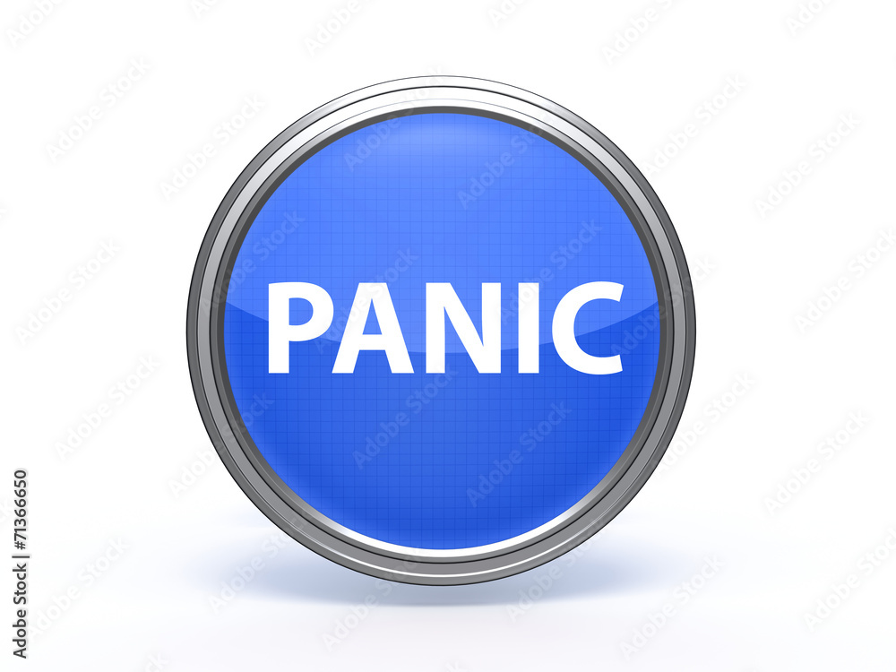 panic circular icon on white background panic circular icon on white background
