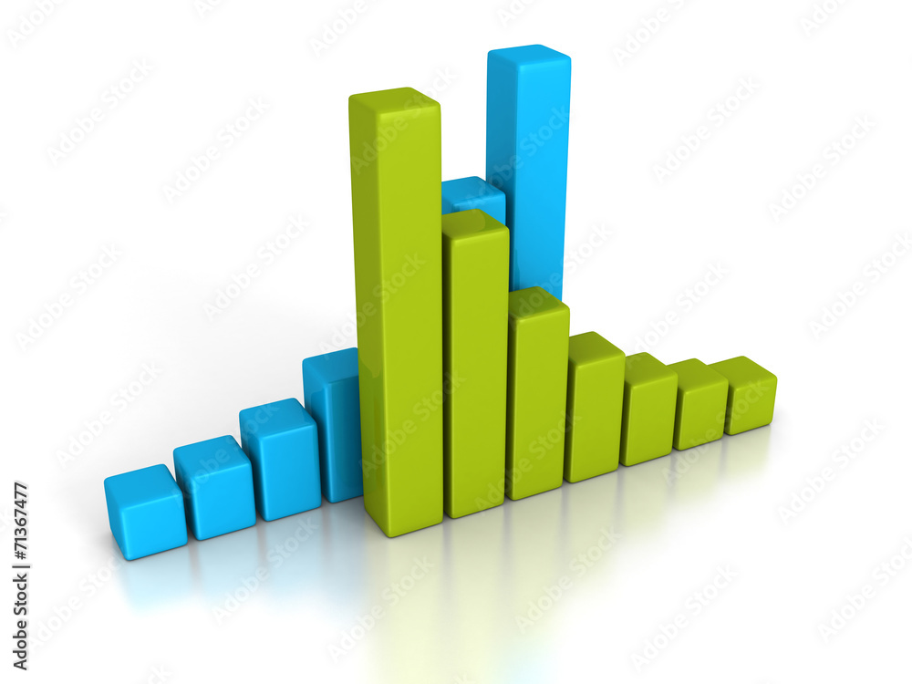 business financial bar chart graph on white background business financial bar chart graph on white background
