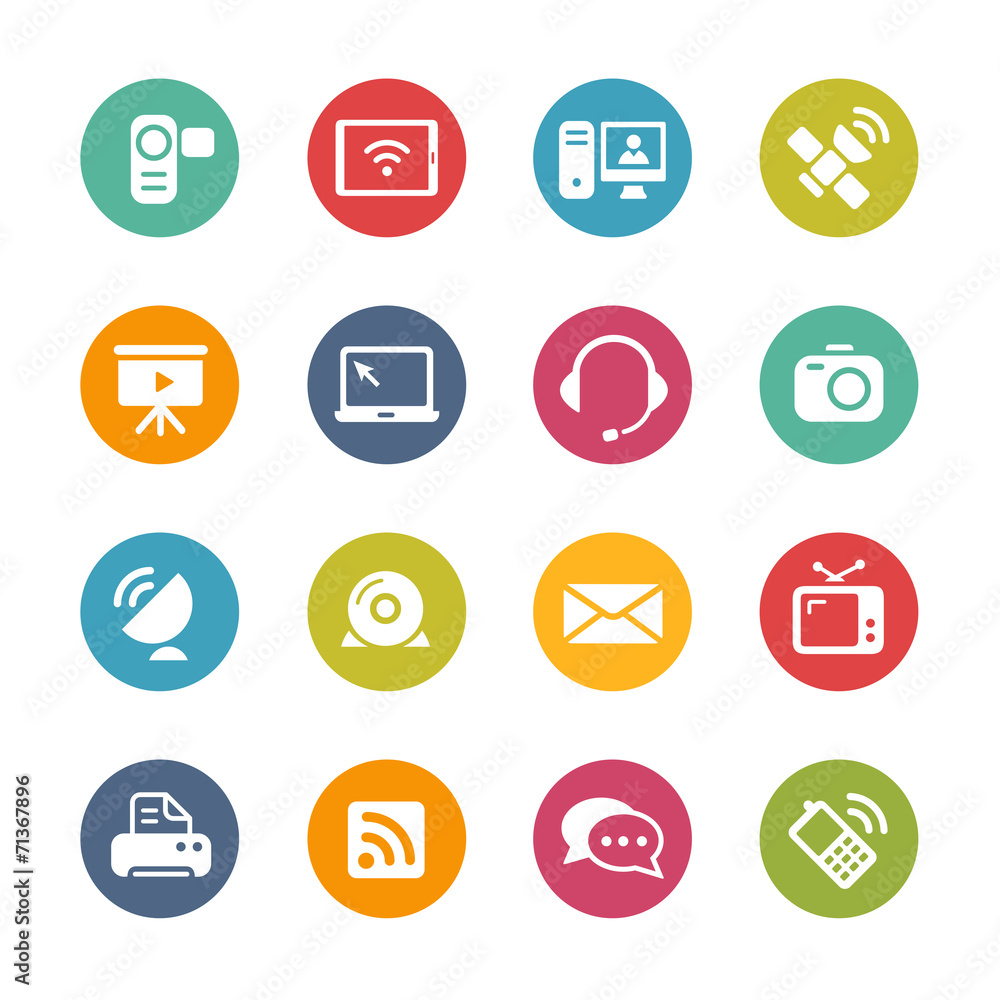 Communication Icons -- Fresh Colors Series Communication Icons -- Fresh Colors Series