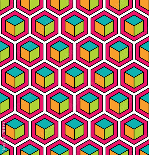 A seamless hexagonal pattern