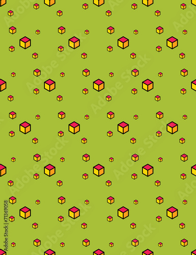 Geometric seamless cube background