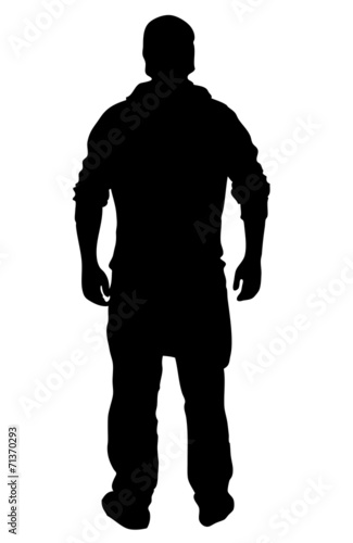 Silhouette eines Mannes mit Mütze