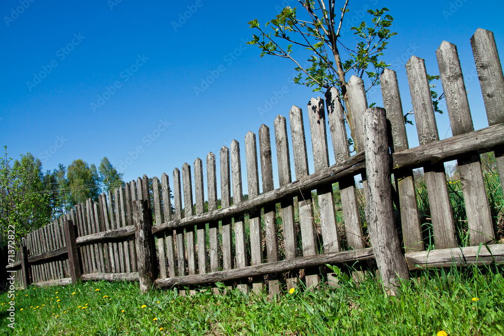 Fototapeta premium Old wooden fence