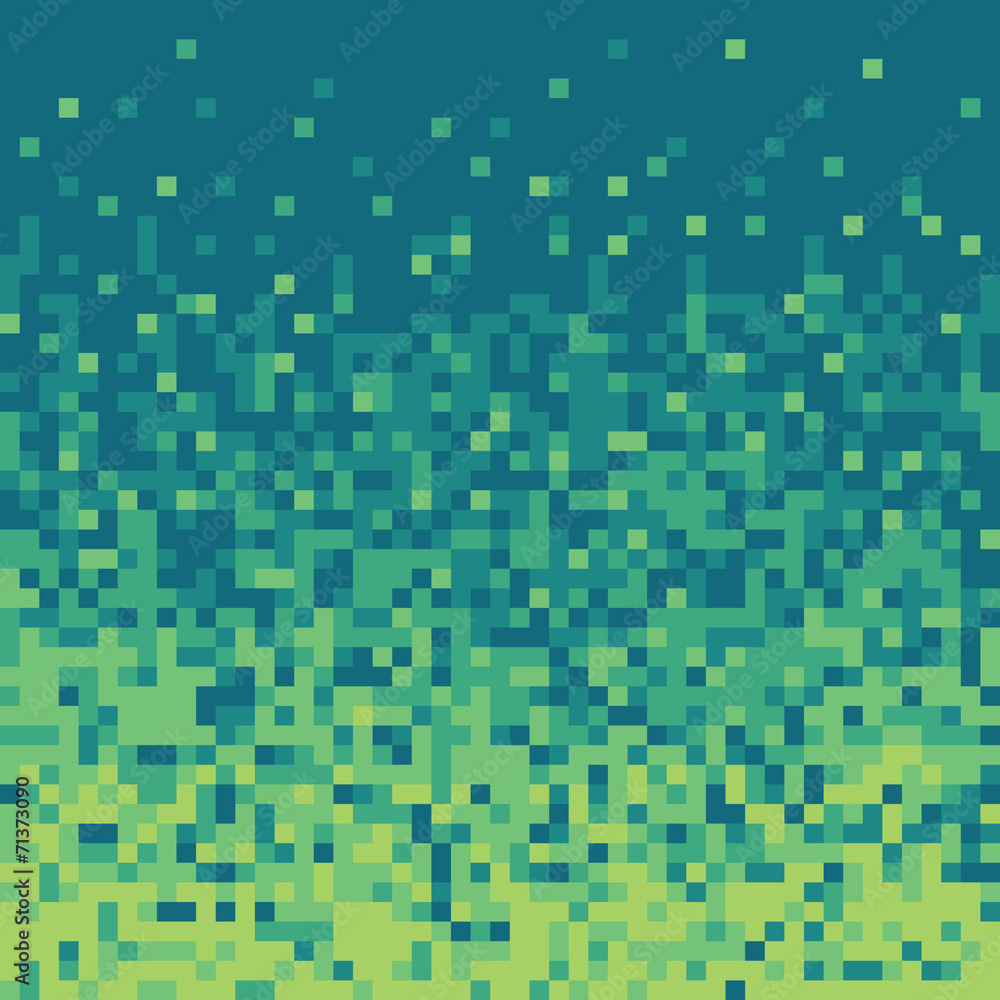 Fototapeta premium Green pixel art vector background