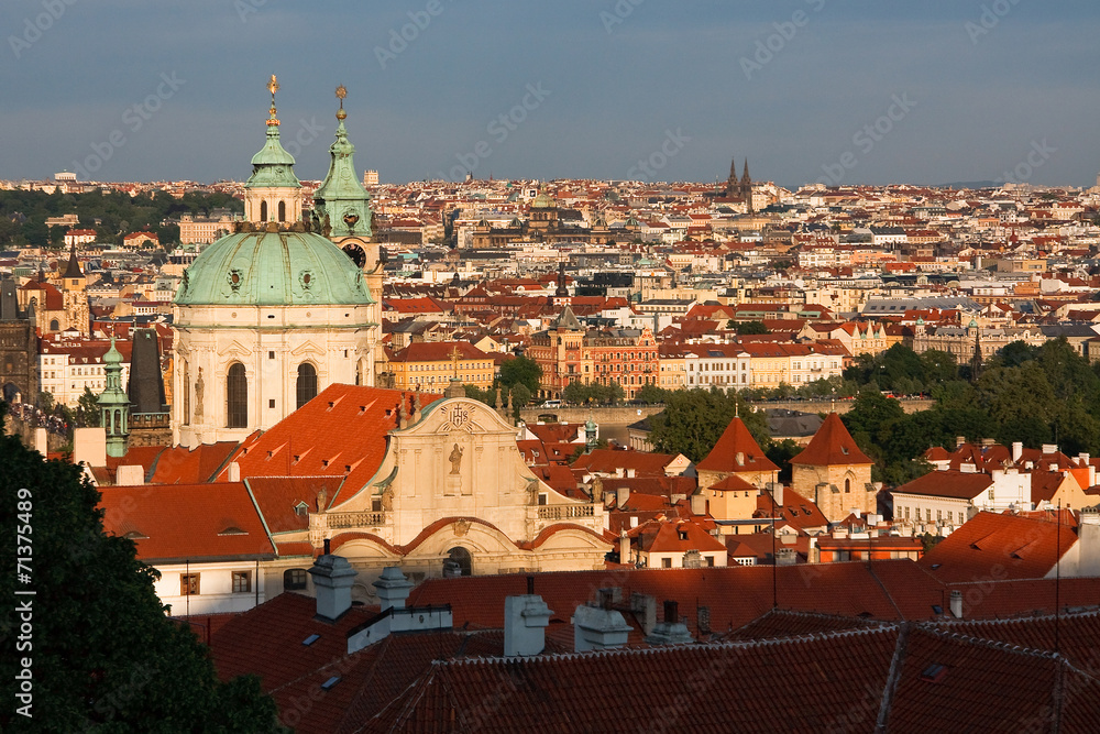 View of the historic city centre of Prague, Czech Republic.