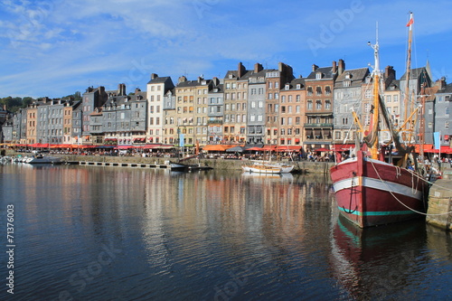 Canvas Print Vieux port d'Honfleur, France