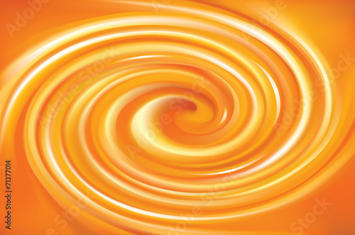 Vector swirling backdrop vivid orange color