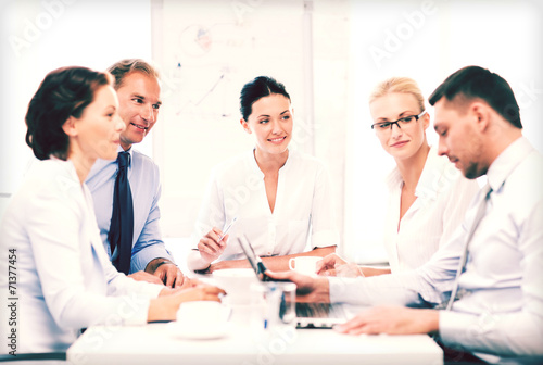 business team having meeting in office