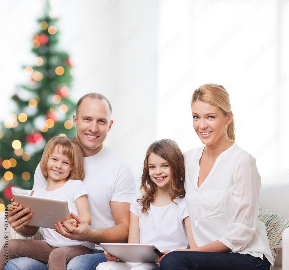 happy family with tablet pc computers happy family with tablet pc computers
