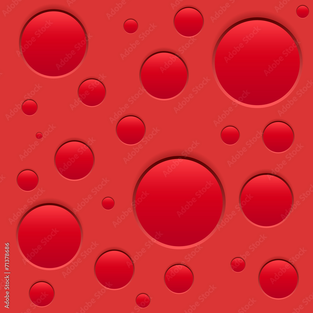 Red circle or button, abstract background