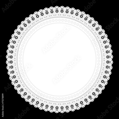 Ornament Serviette Ajour Hintergrund schwarz