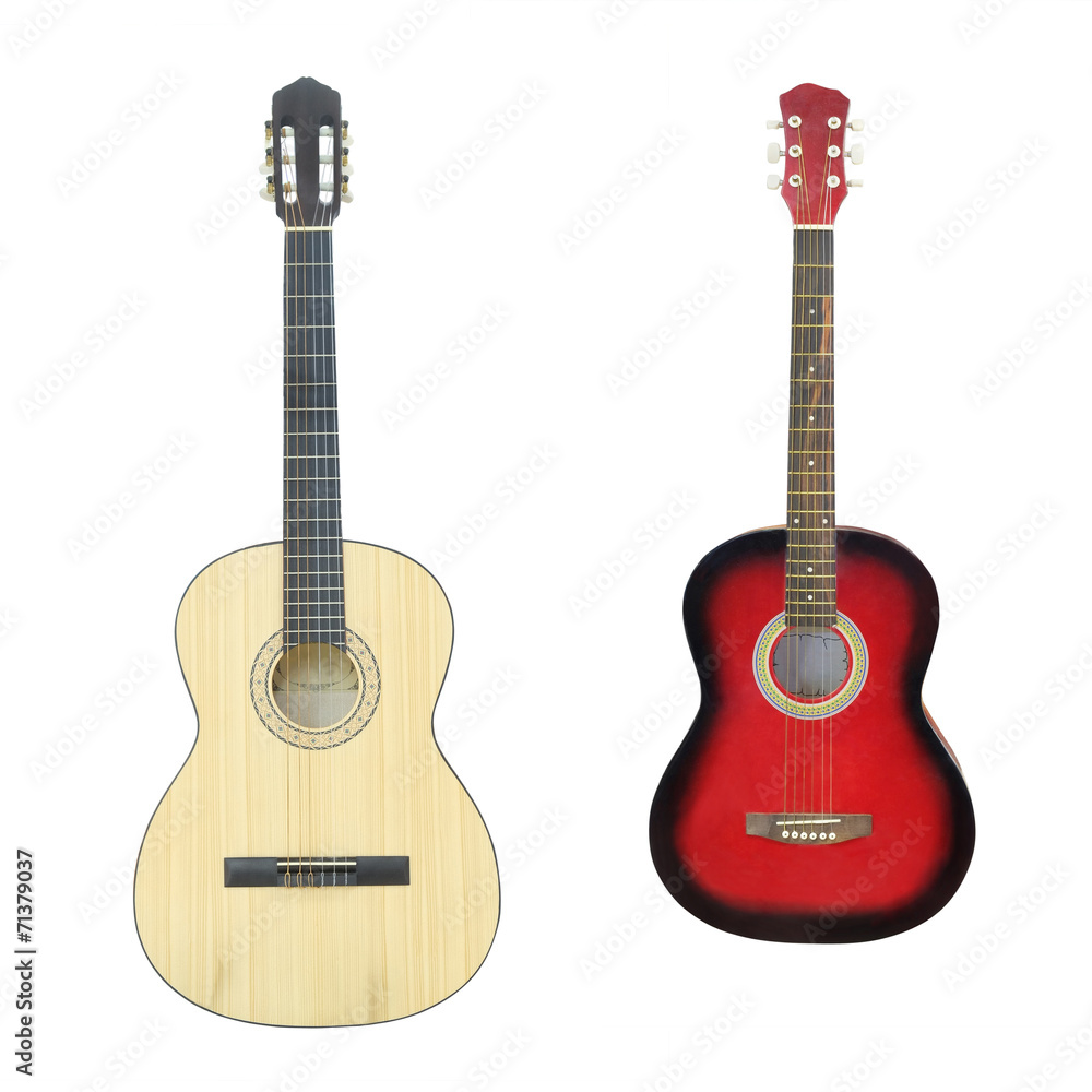 Obraz premium image of a guitar isolated under the white background
