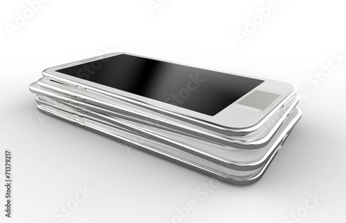 Smartphones White Stacked