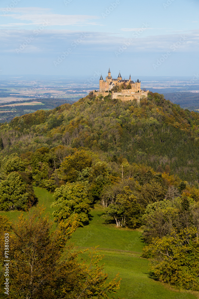 Blick auf die Burg Hohenzollern / Schwäbische Alb