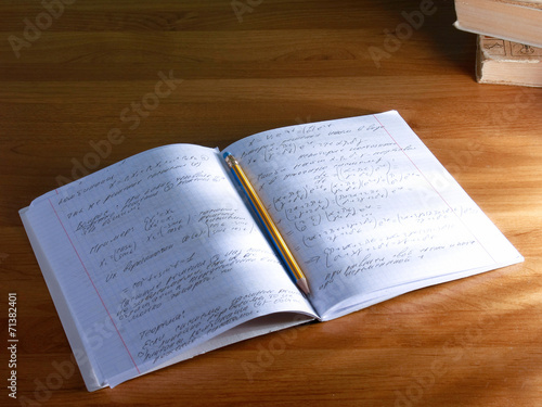 Notebook on the desk