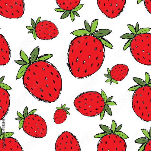 Strawberry seamless pattern for your design