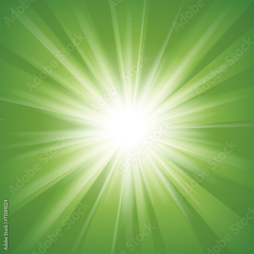 Green and white abstract magic light background
