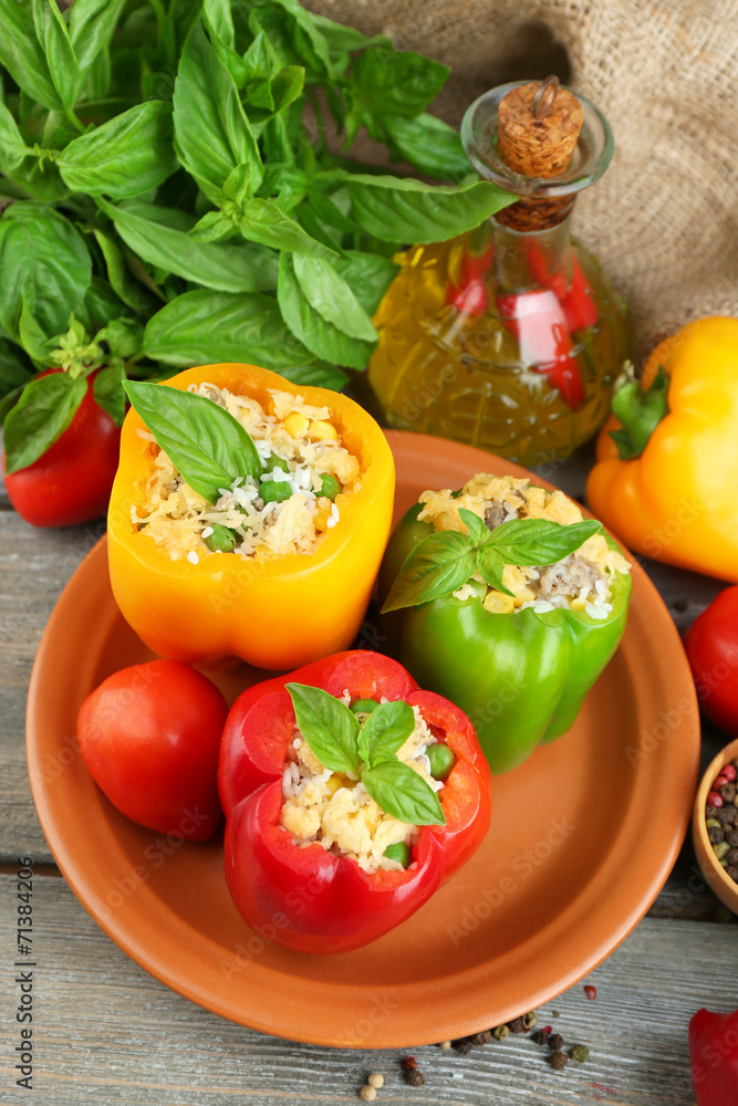 Composition with stuffed peppers Composition with stuffed peppers