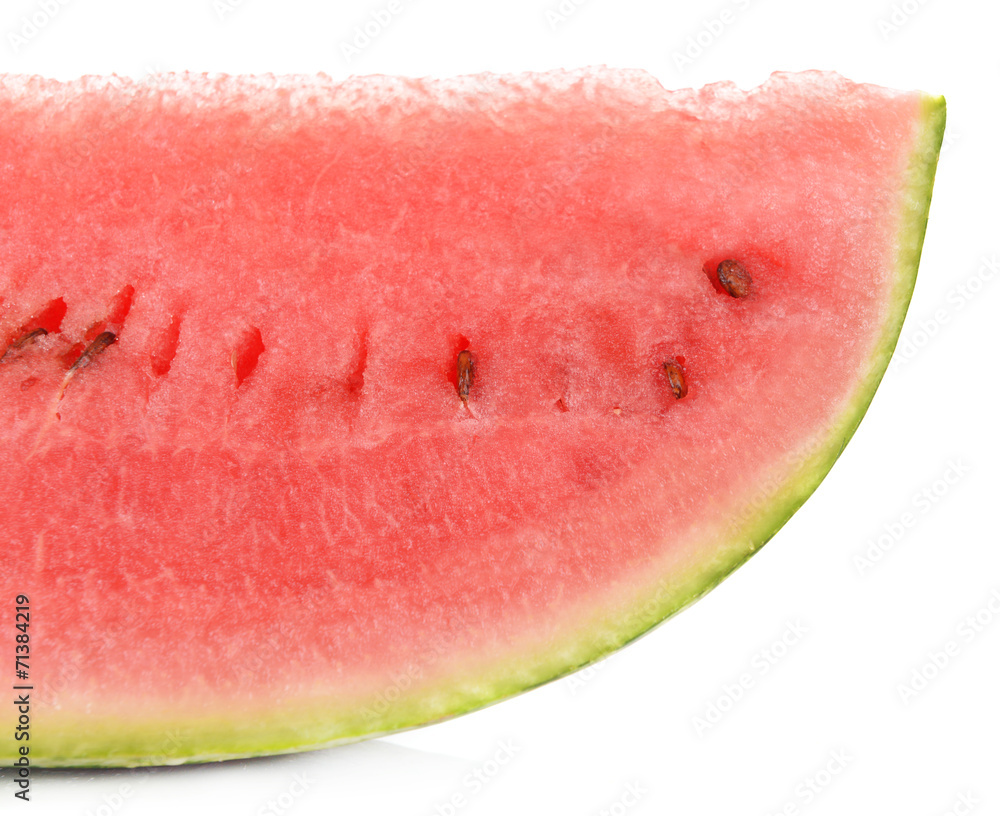 Slice of watermelon isolated on white Slice of watermelon isolated on white