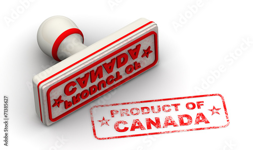 Продукт Канады (product of Canada). Печать и оттиск