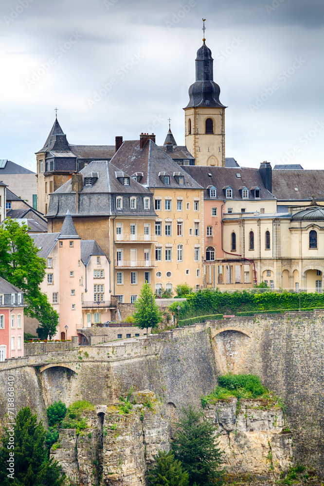 Buildings on a Hill in Luxembourg City