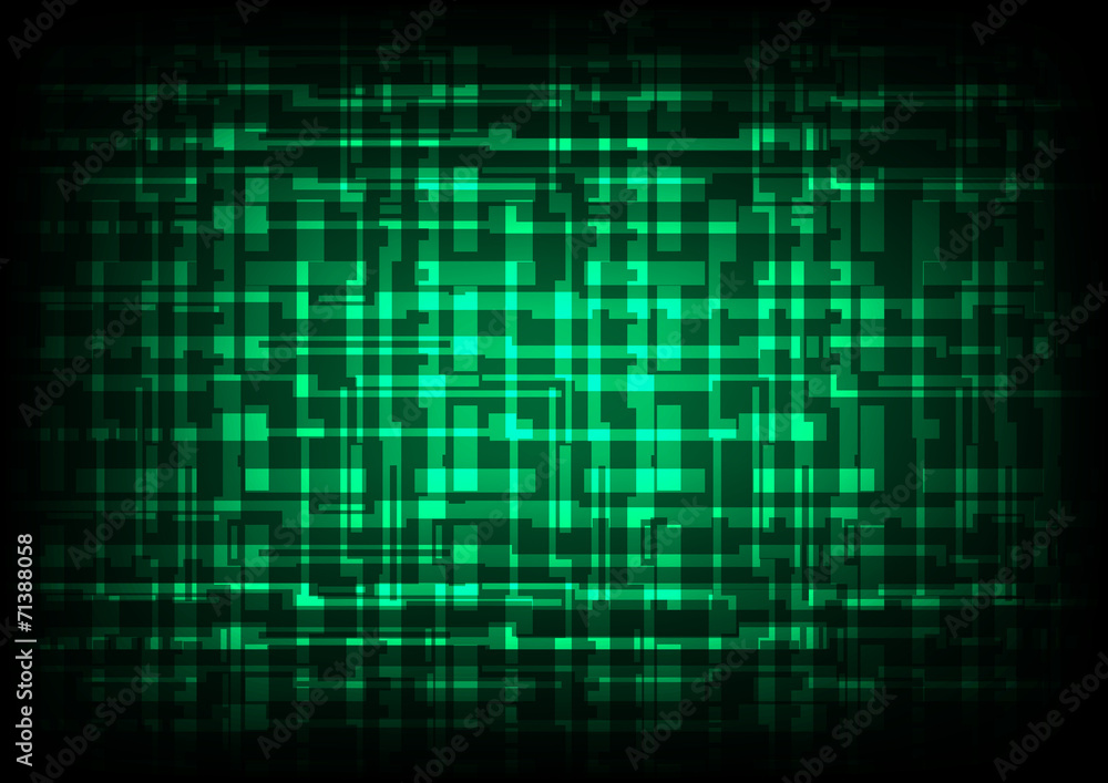 Abstract shiny technology lines and light dark green color backg Abstract shiny technology lines and light dark green color backg