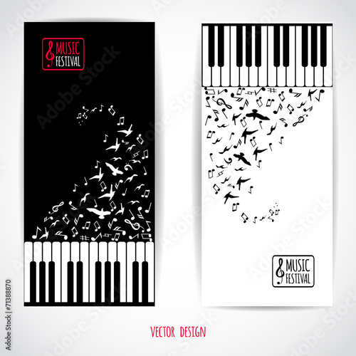 Various music notes background