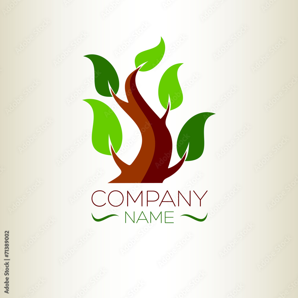 Fototapeta premium an logo is a tree