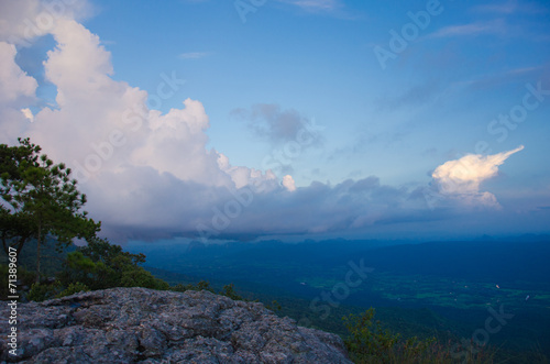 Beautiful view from Phu Kradueng national park, Thailand photo