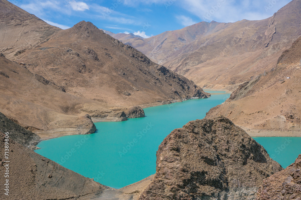 Tibet dam lake