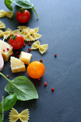 fresh ingredients of Italian cuisine