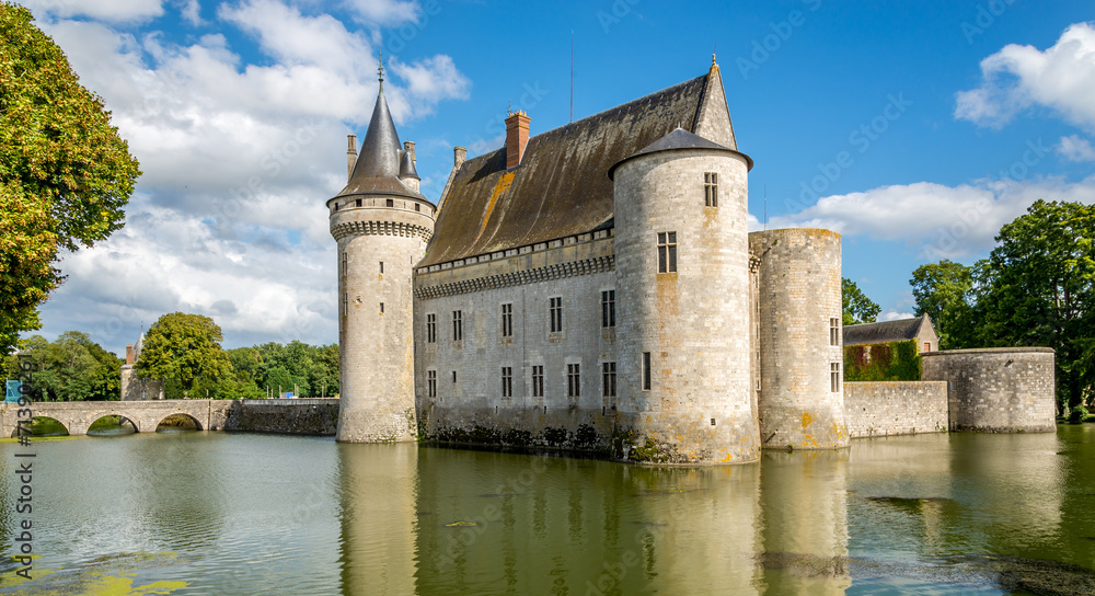 Chateau of Sully sur Loire with bridge