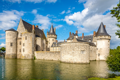 Moat with chateau of Sully sur Loire