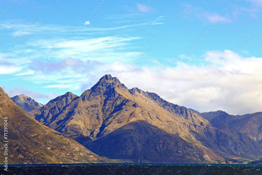 Mountain and Lake Landscape New Zealand