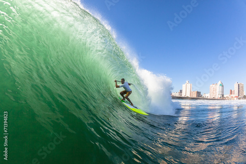 Surfing Surfer Large Tube Wave