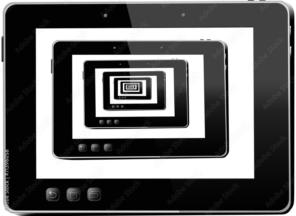 Fototapeta premium black tablets in black tablets isolated
