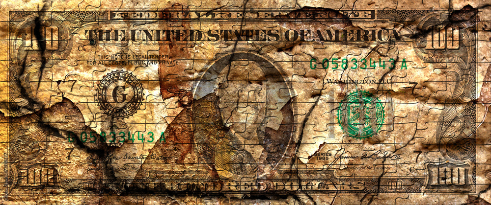 Fototapeta premium Puzzle dollar