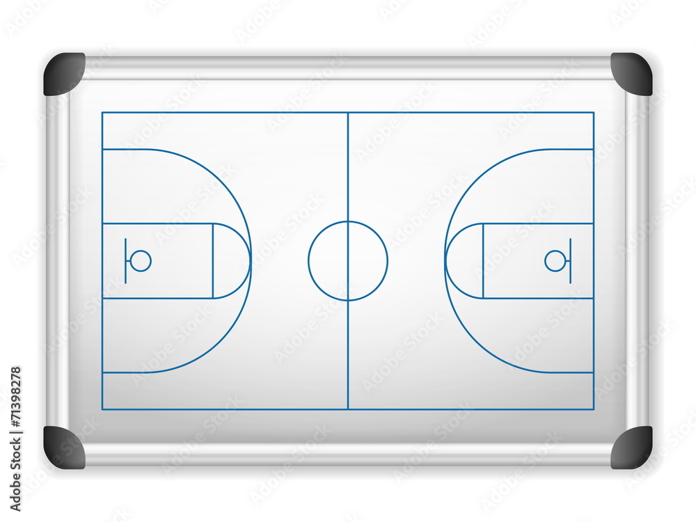 Naklejka premium whiteboard basketball