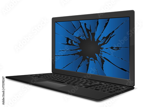 cracked laptop