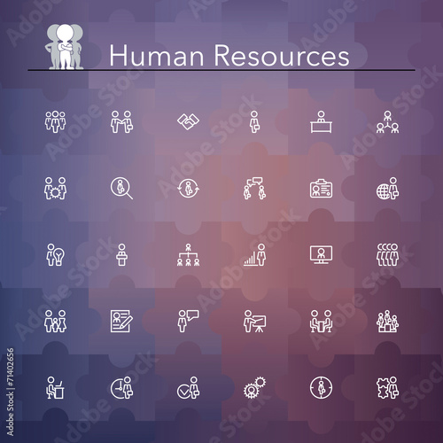 Human Resources Line Icons