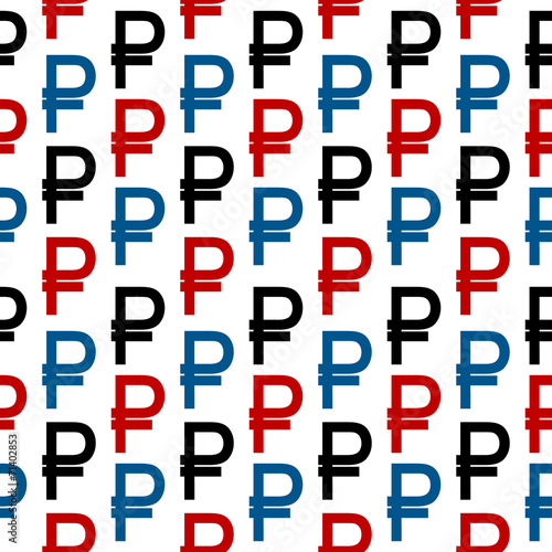 Ruble symbol seamless pattern